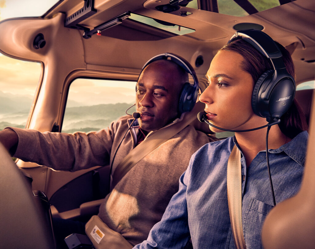 Aviators flying with Bose A30 Headsets